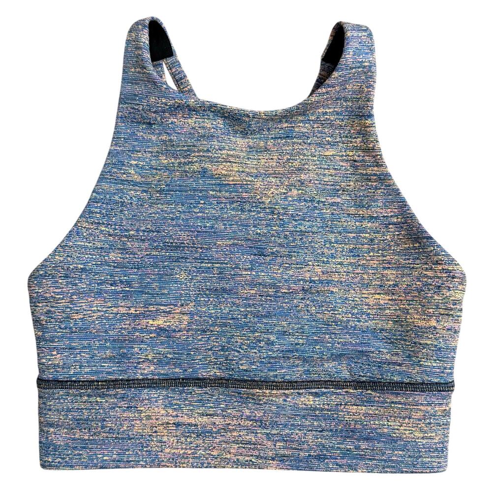 Lululemon Energy Bra High Neck Long Line B-D Spectral Fusion Jacquard Women's 4